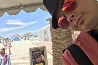Marathan Florida Keys magician showcasing with poster