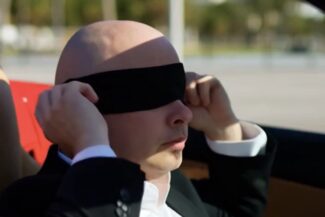 Blindfolded car drive