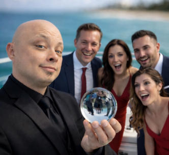 Yacht magician and mentalist